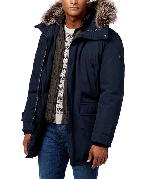 michael kors men's hooded snorkel coat|Men's Michael Kors Rain Jackets .